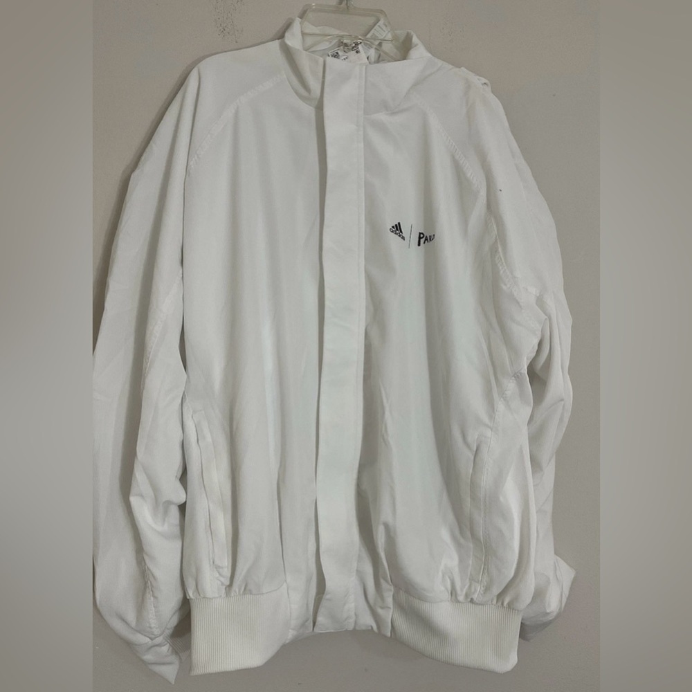 Adidas Parley Tennis Aeroready London Jacket Mens Size Med White HN7127 Back Bag